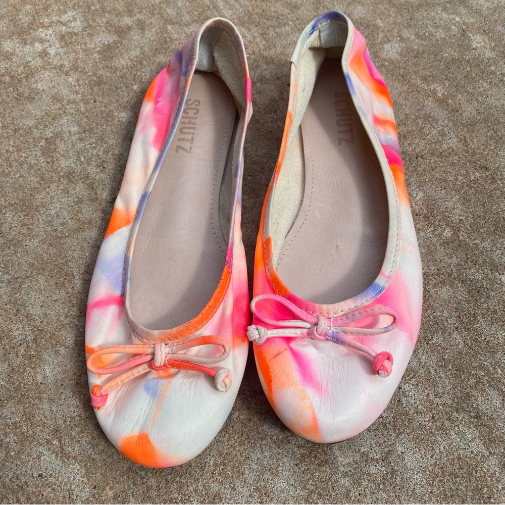Schutz Tie Dye Ballet Flats